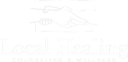 Local Healing Counseling and Wellness logo in white.