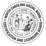 North Carolina social work certification and licensure board logo.